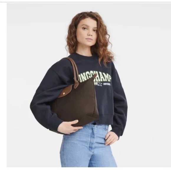 Longchamp Le Pliage Original M Tote Bag in Brown Ebony - Picture 2 of 9